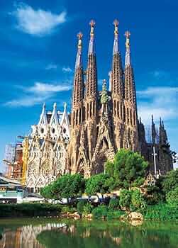 ジグソーパズル　『サクラダファミリア-スペイン』　額付き完成品　73×102cm ジグソーパズル 『サクラダファミリア-スペイン』 額付き完成品